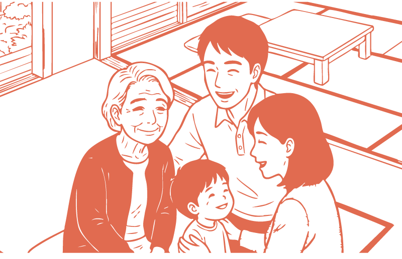 家族に心配をかけず連絡したいと考える様子